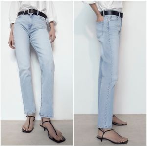 Zara high rise ankle split jeans NWOT